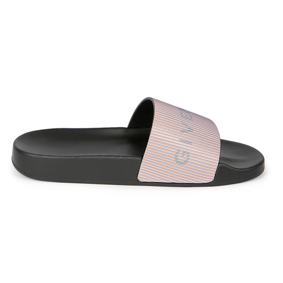 Givenchy Paris Black Pink Metallic Logo Slide On Pool Sandal Flip Flop Flat 36 - Picture 1 of 10